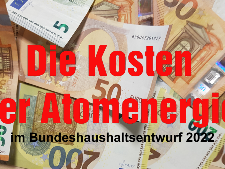 Die Kosten der Atomenergie im Haushalt der Bundesrepublik Deutschland 2022